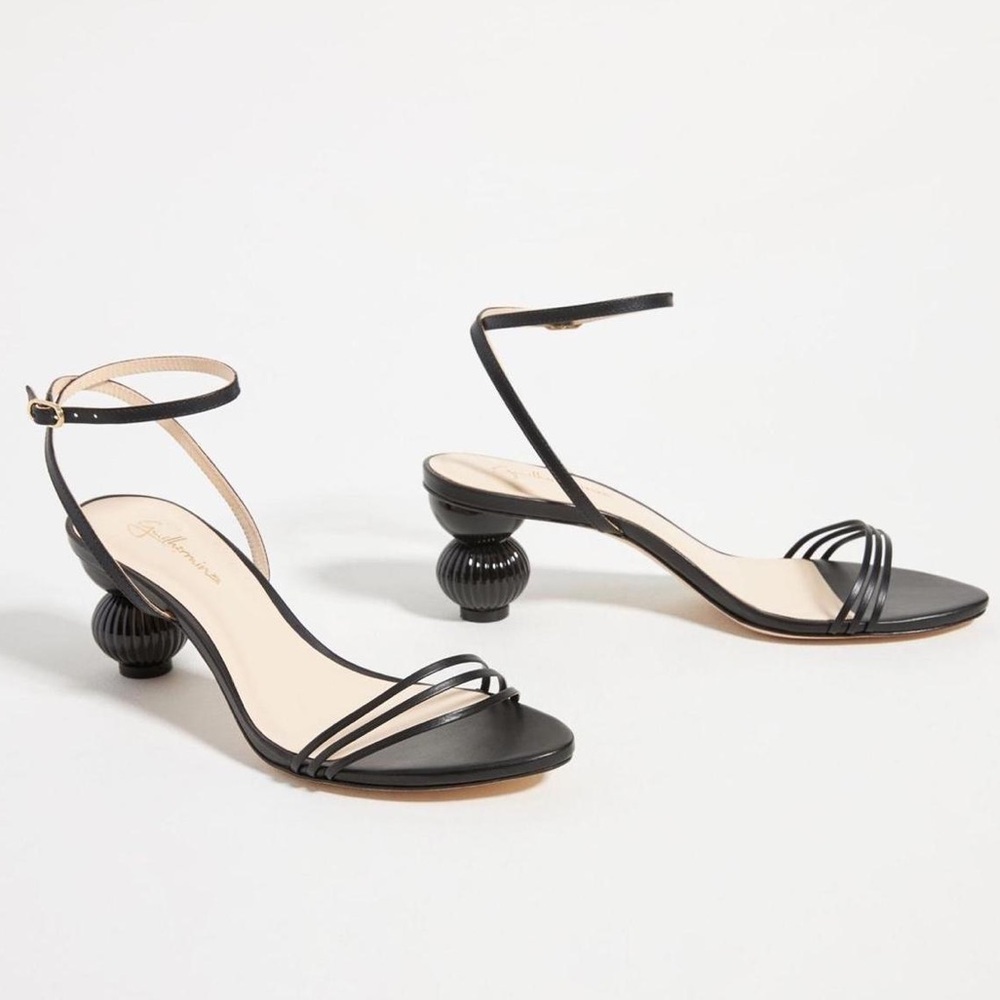 Anthropologie Guilhermina Sculptural Heeled Sandals Size 40